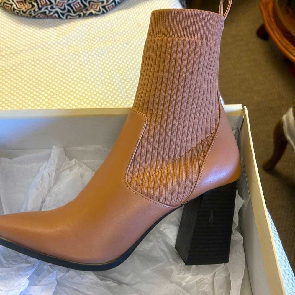 Open Edit Rafael Pointed Toe Bootie New without tags